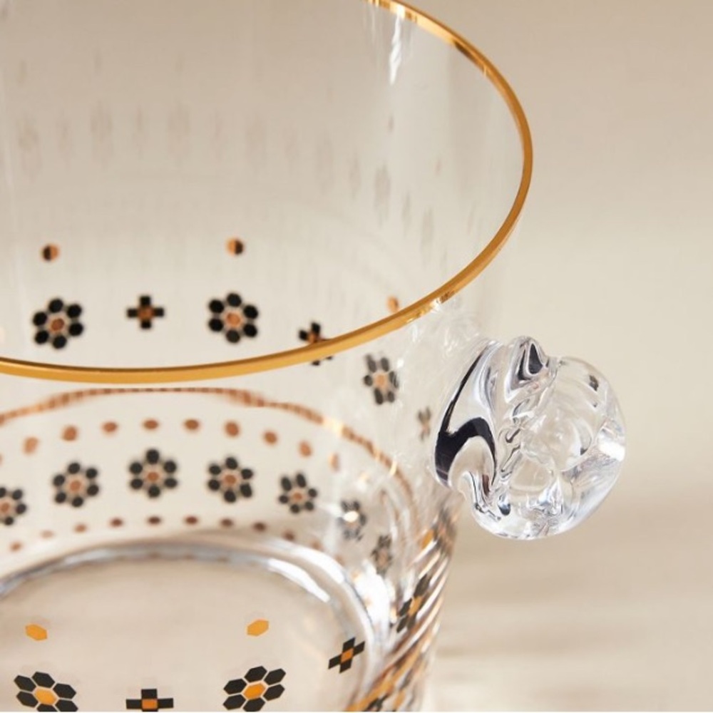 Anthropologie Bistro Tile Ice Bucket NWT - Picture 2 of 5